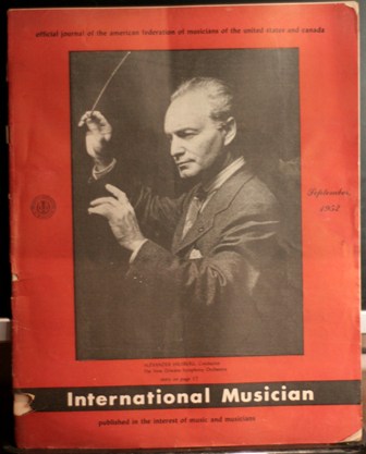 INTERNATIONAL MUSICIAN JOURNAL SEPTEMBER, 1952 INTERNATIONAL MUSICIAN JOURNAL SEPTEMBER, 1952