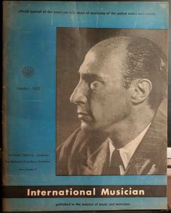 INTERNATIONAL MUSICIAN JOURNAL OCTOBER, 1952 INTERNATIONAL MUSICIAN JOURNAL OCTOBER, 1952