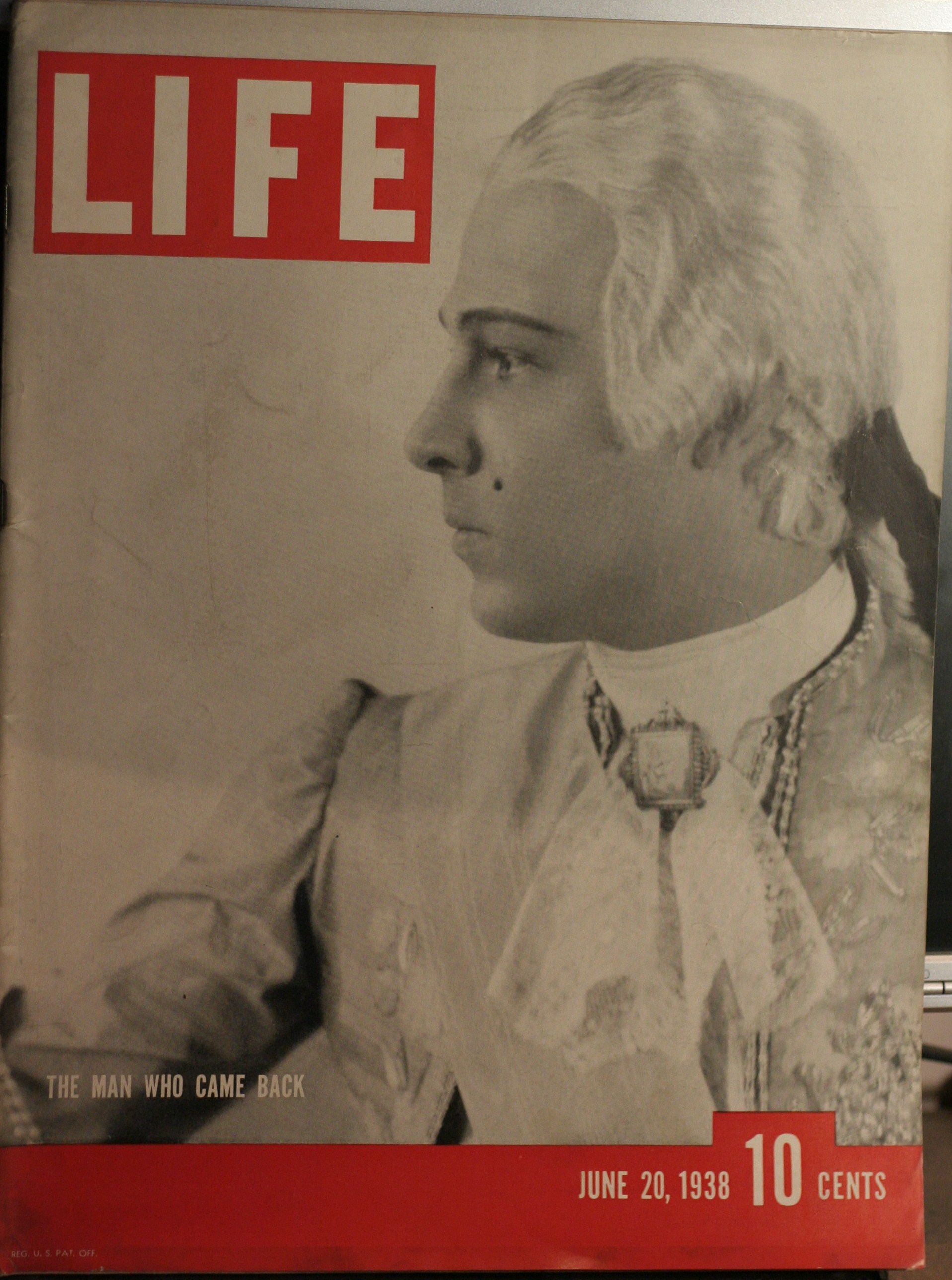 LIFE MAGAZINE JUNE 20,1938 MAN WHO CAME BACK COVER (click to enlarge)