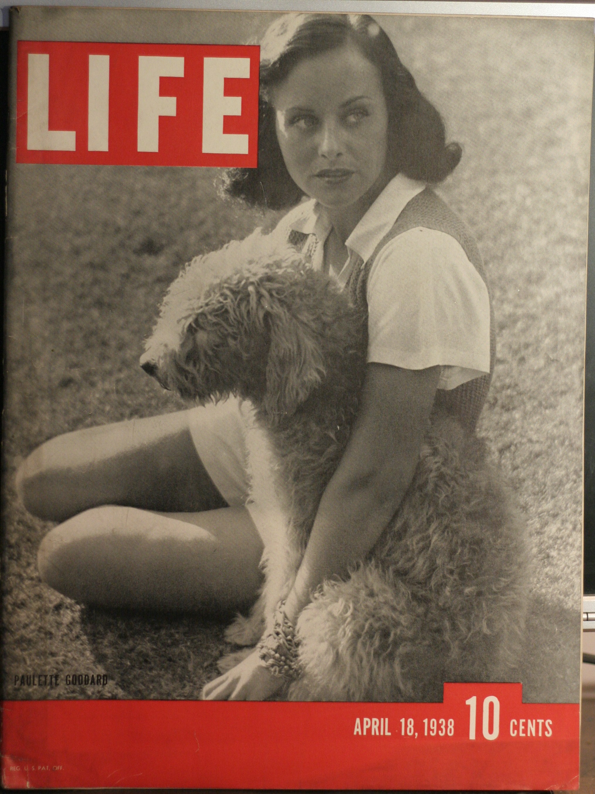 LIFE MAGAZINE APR 18,1938 PAULETTE GODDARD COVER (click to enlarge)
