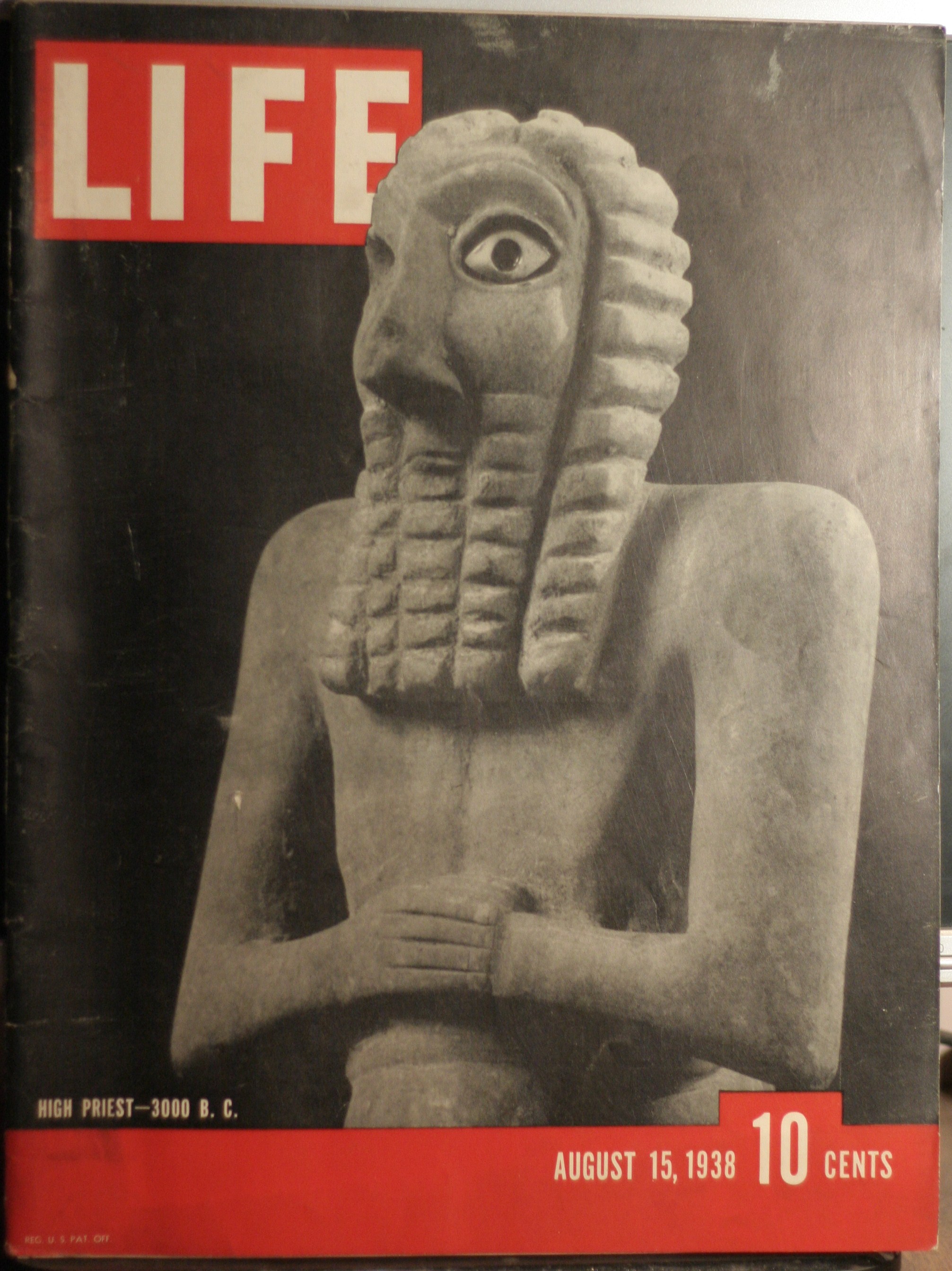LIFE MAGAZINE AUGUST 15,1938 HIGH PRIEST-3000B/C. COVER (click to enlarge)