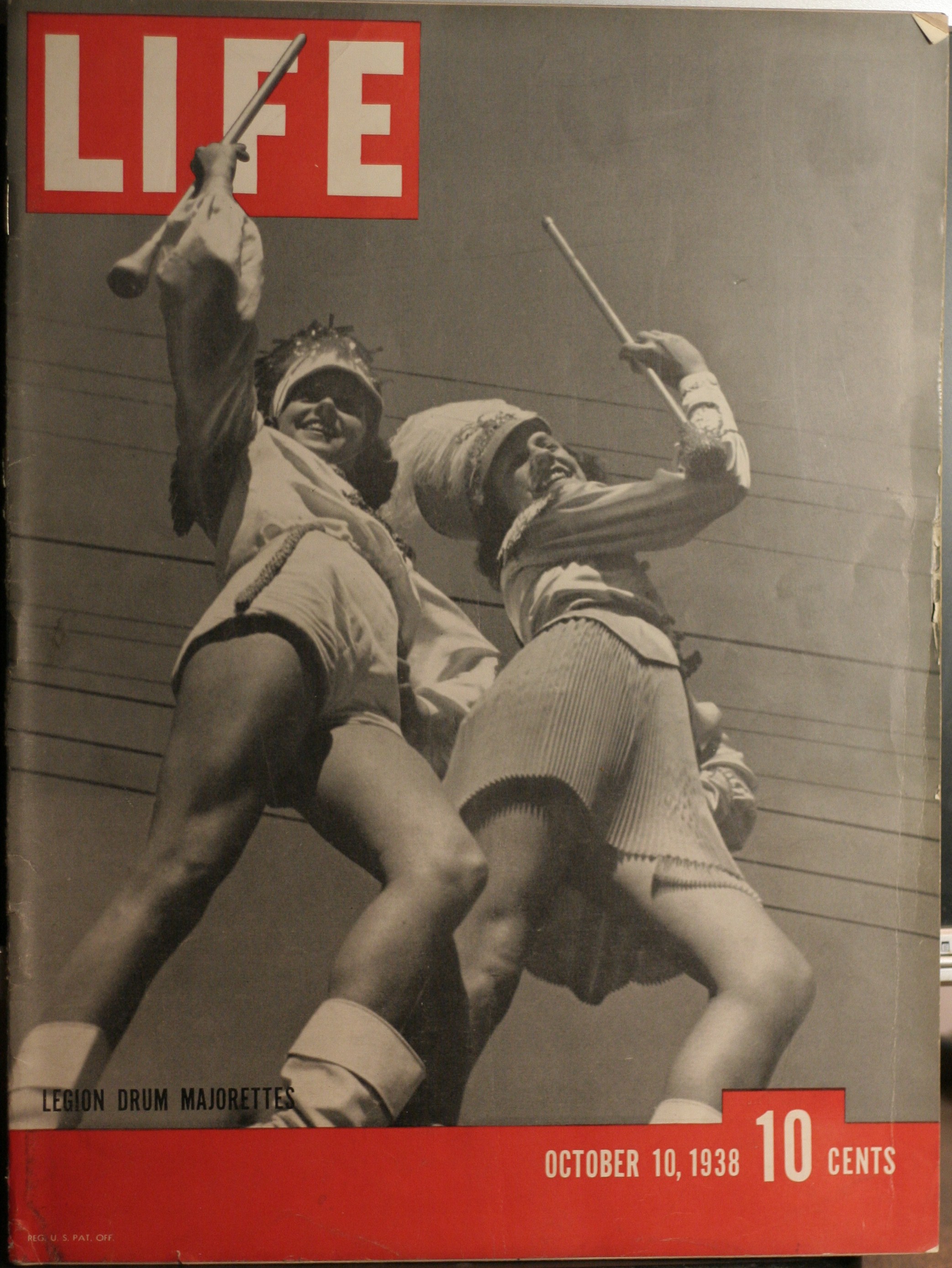 LIFE MAGAZINE OCTOBER 10,1938 DRUM MAJORETTES COVER (click to enlarge)