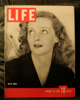 LIFE MAGAZINE JAN.23,1939 BETTY DAVIS COVER