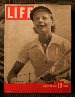 LIFE MAGAZINE AUG. 28,1939 ALICE MARBLE COVER LIFE MAGAZINE AUG. 28,1939 ALICE MARBLE COVER