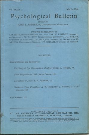 PSYCHOLOGICAL BULLETIN BY JOHN E.ANDERSON 3/46