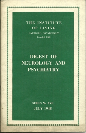 THE INSTITUTE OF LIVING, SERIES #XVI,JULY,1948