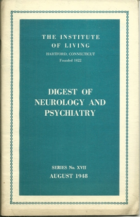 THE INSTITUTE OF LIVING, SERIES #XVII,AUGUST,1948