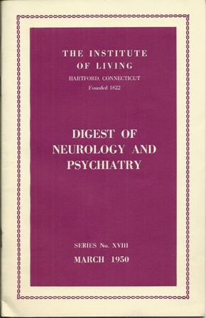 THE INSTITUTE OF LIVING, SERIES #XVIII,MARCH,1950