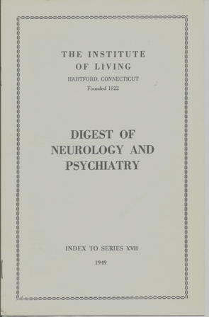 THE INSTITUTE OF LIVING,INDEX TO SERIES XVII, 1949