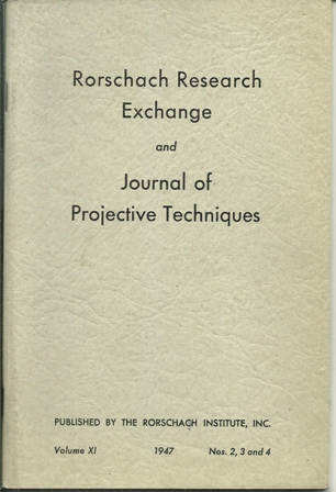 RORSCHACH RESEARCH EXCHANGE 1947