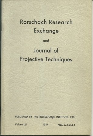 RORSCHACH RESEARCH EXCHANGE 1948