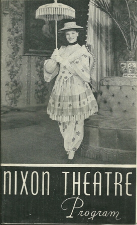 NIXON THEATRE PROGRAM "BLOSSOM TIME" NOV.1946