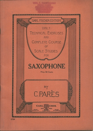 SAXOPHONE STUDY BOOK CIRCA 1920'S