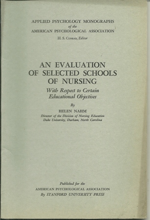 AN EVALUATION OF SCHOOLS OF NURSING, 1948