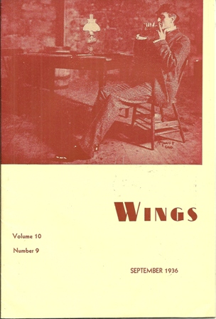 WINGS MAGAZINE,SEPTEMBE,1936 VOL.10,NO 9 LITERARY GUILD