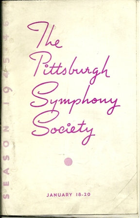 THE PITTSBURGH SYMPHONY SOCIETY JAN. 18-20,1946