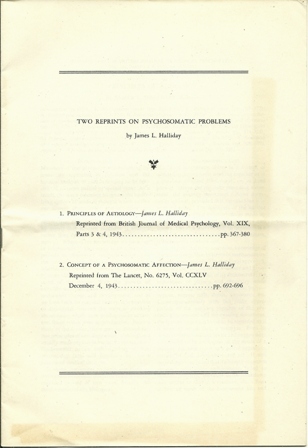 TWO REPRINTS ON PSYCHOSOMATIC PROBLEMS. 1943