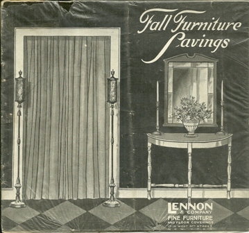 LENNON FINE FURNITURE BLOTTER, 1930'S