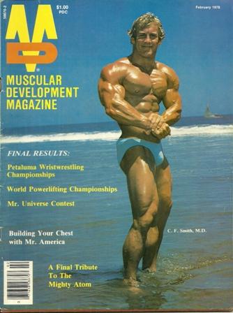 MUSCULAR DEVELOPMENT MAG FEB.1978 CF SMITH M.D. MUSCULAR DEVELOPMENT MAG FEB.1978 CF SMITH M.D.