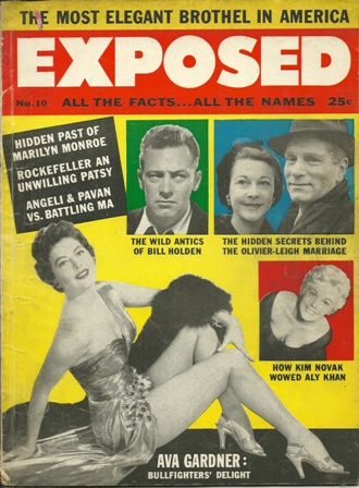 EXPOSED MAG NOV.,1956, AVA GARDNER