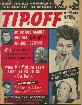 TIP-OFF MAG FEB.,1957, LUCILLE BALL TIP-OFF MAG FEB.,1957, LUCILLE BALL