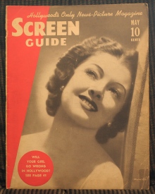 SCREEN GUIDE MAG, MAY,1939 MYRNA LOY