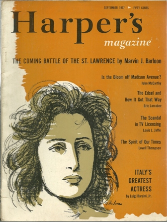 HARPER'S MAGAZINE SEP,1957 HARPER'S MAGAZINE SEP,1957