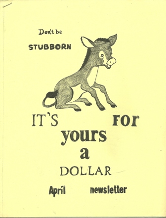 YOURS FOR A DOLLAR, JOHNNY DOLLAR FAN CLUB APRIL. 1967