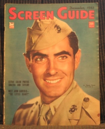 SCREEN GUIDE MAG, DECEMBER,1943 TYRONE POWER