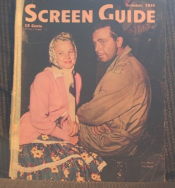 SCREEN GUIDE MAG, OCTOBER 1945 JUNE ALLYSON/DICK POWELL