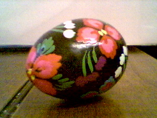 Russian hand painted wooden Easter egg