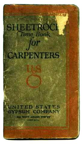 SheetRock Time Book for Carpenters, 1927