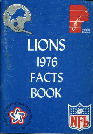 Media Guide, DETROIT LIONS, 1976