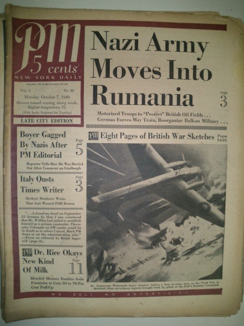 PM Daily Vol 1 # 80 Germans Into Roumania World Series (click to enlarge)