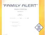 BSA Cub Scouts Family Alert Pack Citation '66