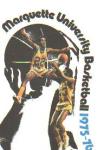 Marquette U Basketball 1975-6 Schedule EX