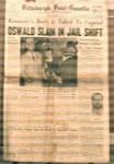 Pittsburgh PostGazette 11/25/63 Oswald Slain