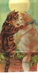 Beautiful Cat GiftBag 1981 w Courting Cats M