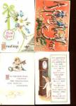 New Years Greetings 8 Vintage 1900 Beautiful