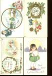 Vintage Happy New Years 8 Beautiful Cards