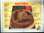 Placemat-Sweet William Restraunt Breakfasts