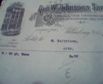 Geo. W Johnsons Sons Co Bill Head!