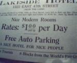 Lakeside Hotel Advertising Near Worlds Fair