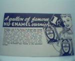 Nu Enamel Varnish Advertising Card!