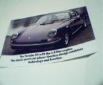 Porsche 911 Dealer Literature in Color!