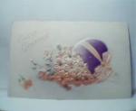 Easter Greetings-Purple Egg with Flowers!