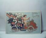 Birthday Greetings-Naked Cherub Driving Car!