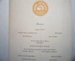 National Cash Register Company Dinner Menu
