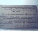 Pennsylvania Railroad Voluntary Relief Cert