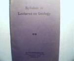Syllabus of Lectures on Geology!1930s+/-